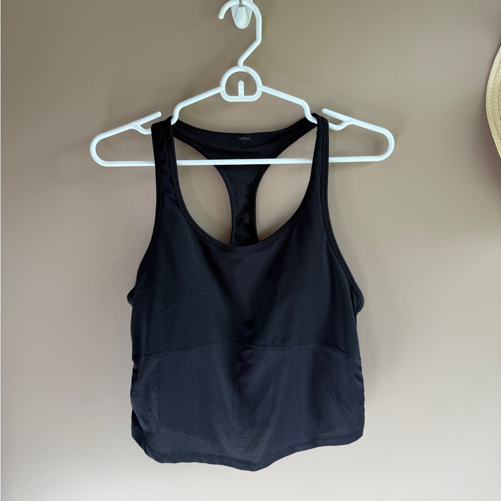 Fabletics Black Athletic Running Tank, Sports Bra, Medium